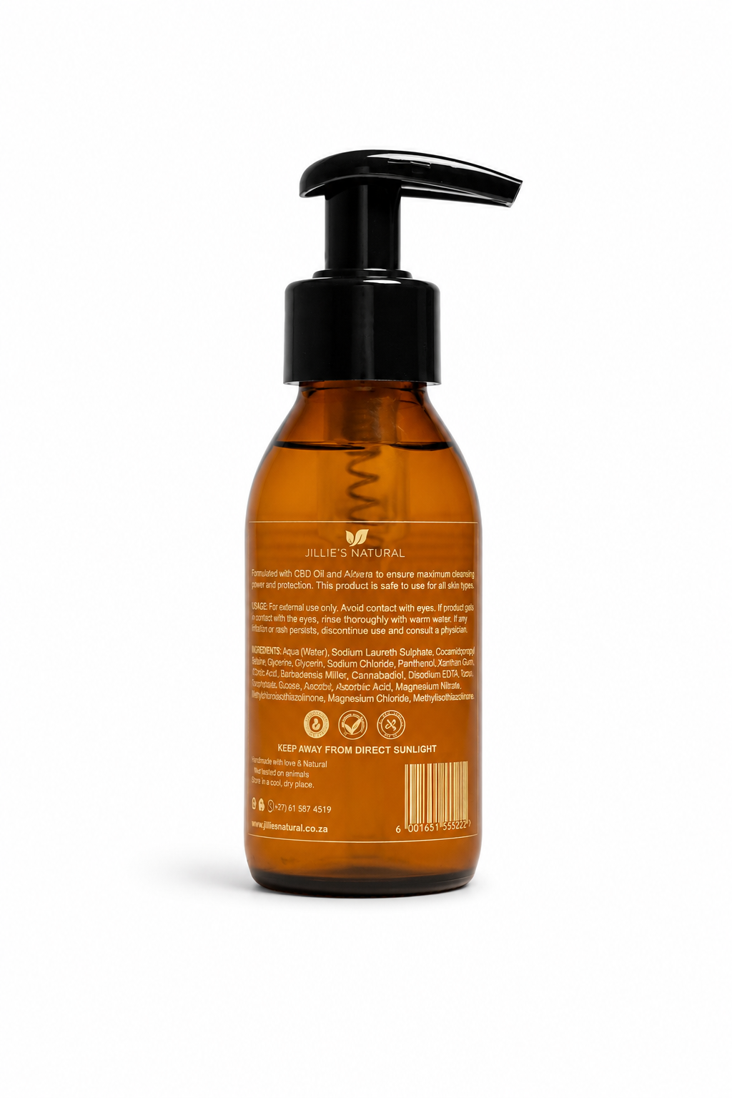 JILLIE'S NATURAL CBD FACE WASH OILY SKIN TYPE - Image 3